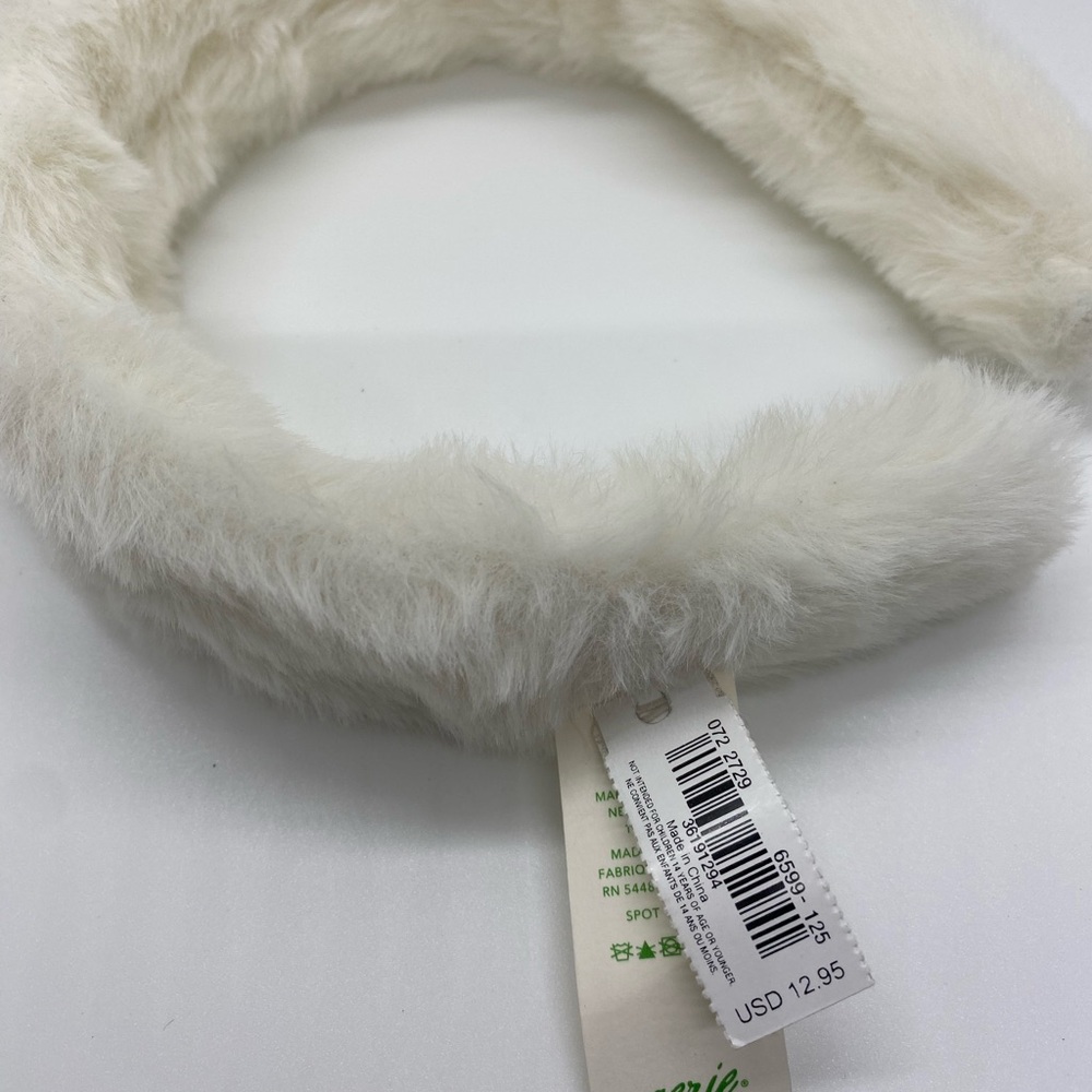 NWT Aerie White/Ivory Faux Fur Headband Winter Accessory for Women  & Girls - Picture 5 of 5